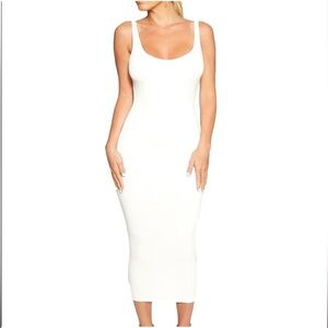 Naked Wardrobe The NW Tank Midi Dress White XS
